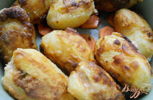 Фото приготовление рецепта: Картофель фаршированный мясом - Мафрум шаг №4