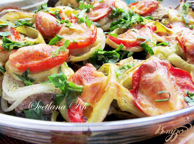 Фото приготовление рецепта: Баклажаны с мясом и овощами шаг №6