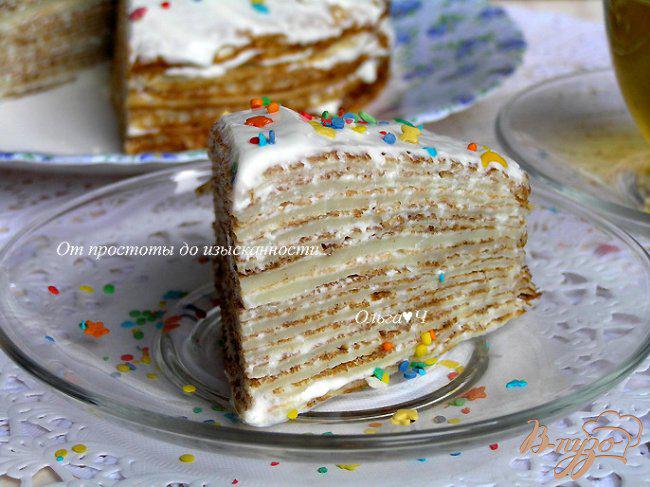 Фото приготовление рецепта: Бабушкины блинчики и Блинный торт шаг №8