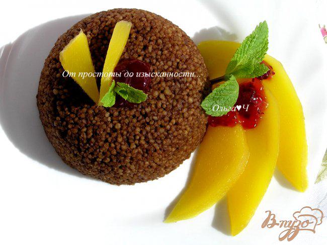 Фото приготовление рецепта: Шоколадный кускус с теплым манго и мятой. шаг №6