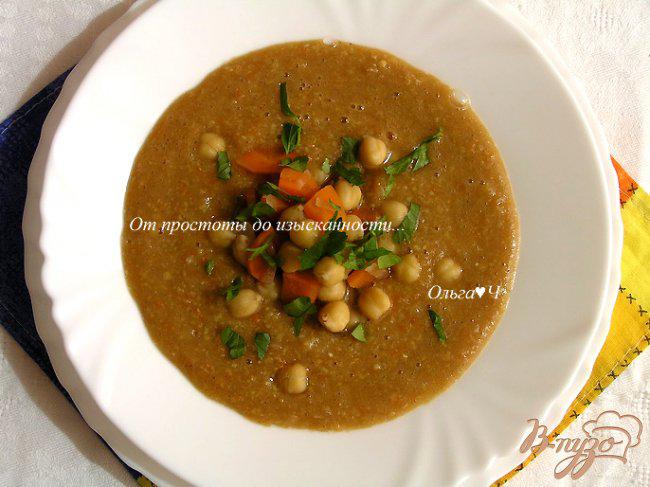 Фото приготовление рецепта: Пряный суп с нутом, овощами и тмином шаг №6