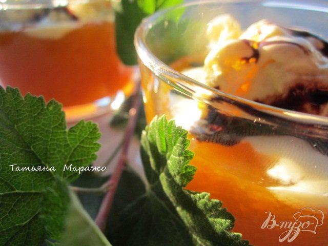 Фото приготовление рецепта: Абрикосовый десерт с мороженым шаг №5