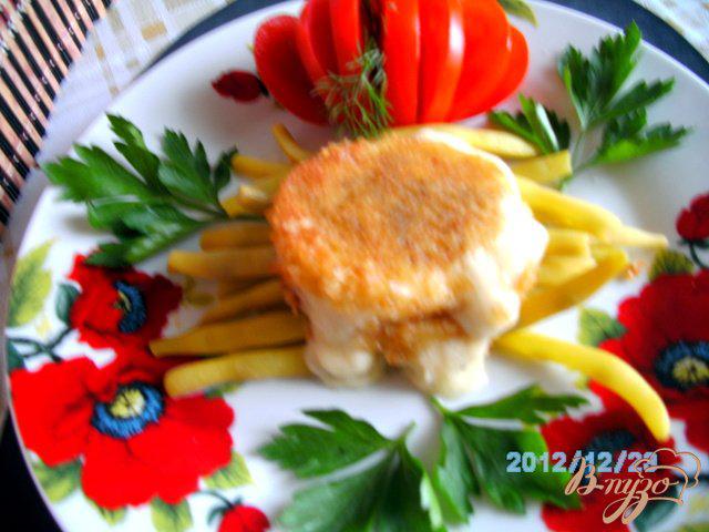 Фото приготовление рецепта: Стручковая   фасоль  с  сыром  моцарелла шаг №6