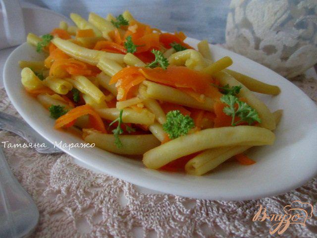 Фото приготовление рецепта: Стручковая фасоль с морковью на пару шаг №6