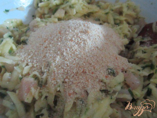Фото приготовление рецепта: Тортилья из картофеля и куриного мяса шаг №5