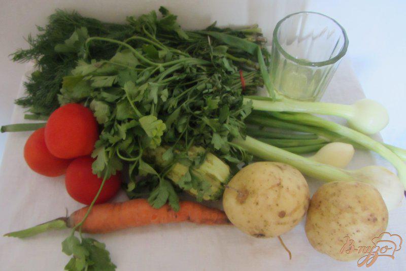 Фото приготовление рецепта: Кабачки тушеные с овощами шаг №1