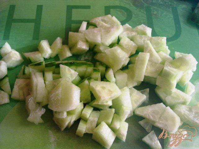 Фото приготовление рецепта: Салат овощной с творогом шаг №5