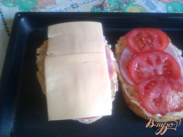 Фото приготовление рецепта: Сэндвич для мужчин шаг №6