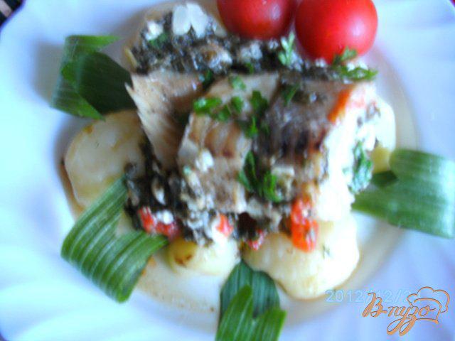Фото приготовление рецепта: Рыба с шпинатом шаг №5
