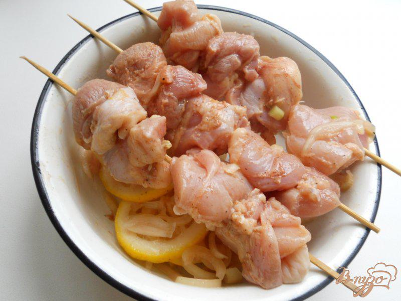 Фото приготовление рецепта: Шашлык из курицы на сковороде шаг №4