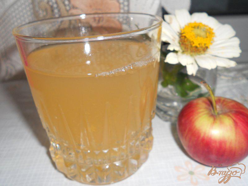Фото приготовление рецепта: Компот мятный с абрикосами и яблоком шаг №4