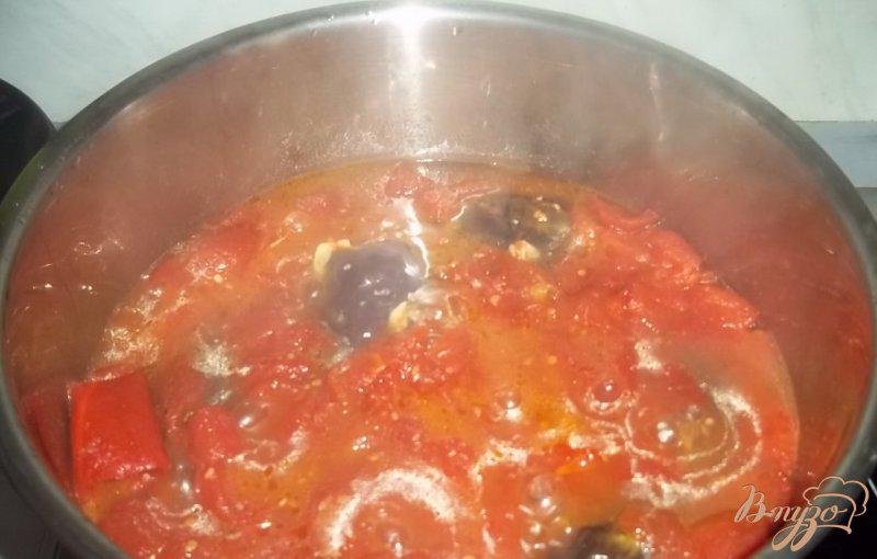 Фото приготовление рецепта: Баклажаны в томатном соусе по-армянски шаг №7