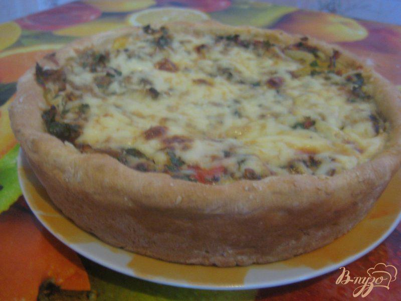 Фото приготовление рецепта: Пирог-суфле с помидорами шаг №9