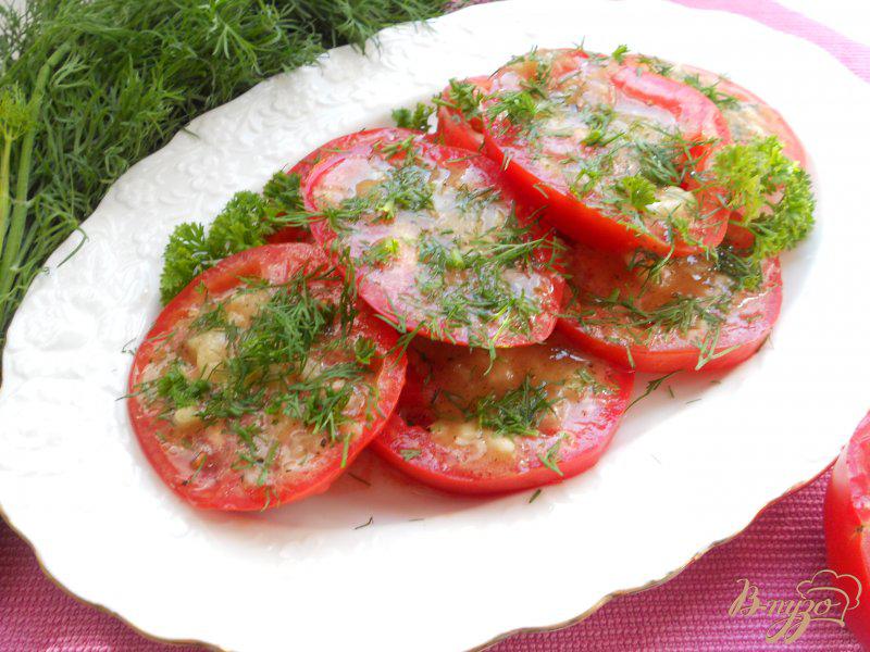 Фото приготовление рецепта: Быстрые маринованные помидоры шаг №5