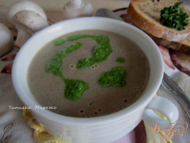 Фото приготовление рецепта: Грибной суп с горчицей шаг №7