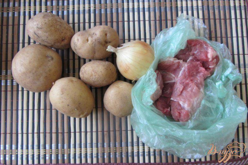 Фото приготовление рецепта: Картофель тушеный с мясом шаг №1