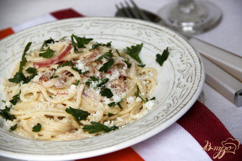 Фото приготовление рецепта: Спагетти с бальзамическим уксусом. Spaghetti all`aceto balsamico шаг №5