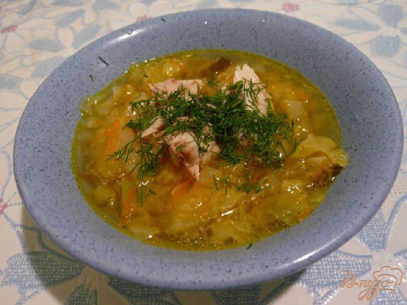 Фото приготовление рецепта: Суп с капустой и кабачком шаг №6