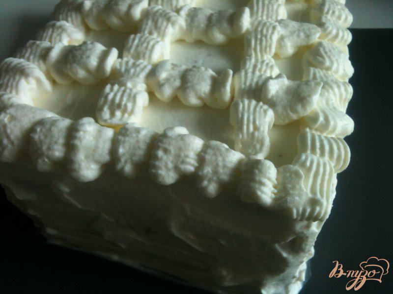 Фото приготовление рецепта: Закусочный тортик с сырной начинкой шаг №7