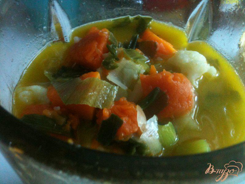 Фото приготовление рецепта: Тыквенный суп с  сырными клецками шаг №9