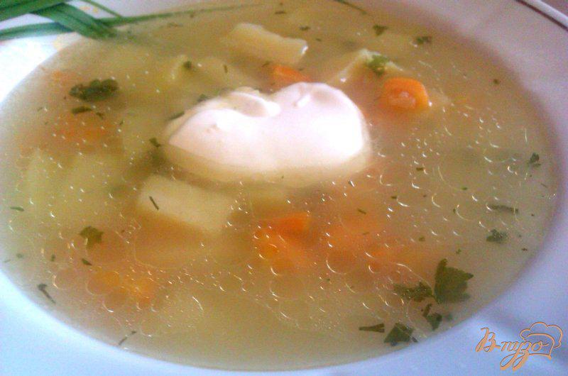 Фото приготовление рецепта: Овощной суп на курином бульоне шаг №6