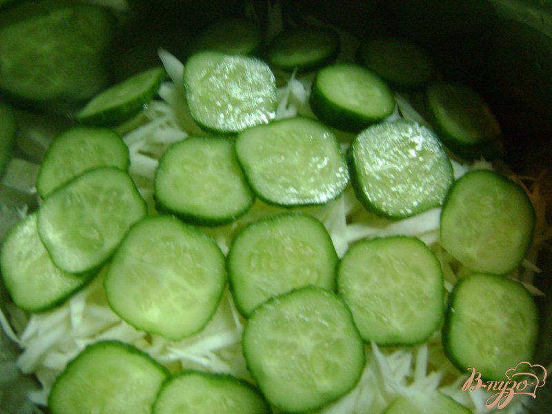 Фото приготовление рецепта: Овощной суп с огурцами шаг №6
