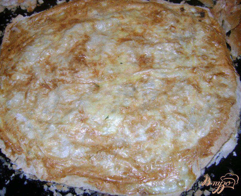 Фото приготовление рецепта: Брынза в лаваше а-ля хачапури шаг №4