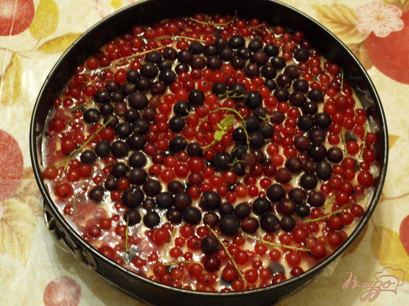 Фото приготовление рецепта: Смородиновый торт «Красное и чёрное» шаг №6