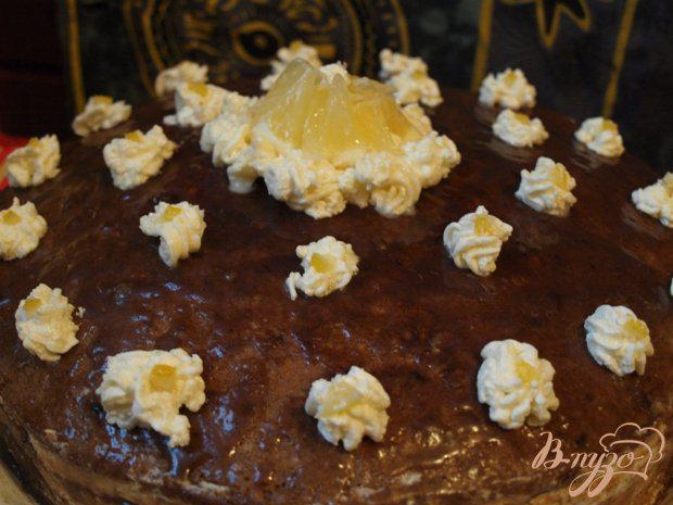 Фото приготовление рецепта: Нежный торт с лимонным кремом шаг №7