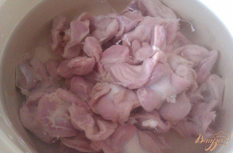 Фото приготовление рецепта: Картофельный суп с куриными желудочками шаг №1