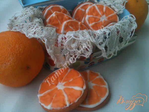 Фото приготовление рецепта: Печенье «Апельсиновые дольки» шаг №8