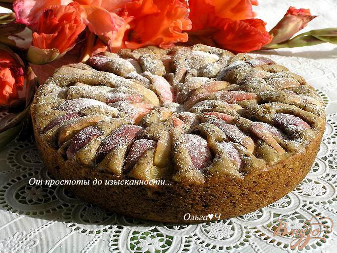Фото приготовление рецепта: Ореховый пирог с яблоками шаг №6