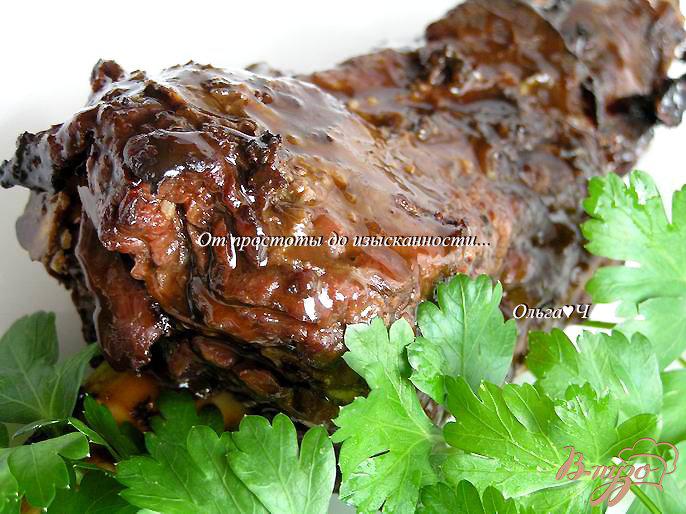 Фото приготовление рецепта: Запеченная говядина в маринаде «Якинику» шаг №4
