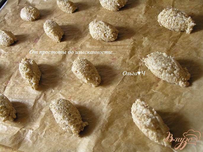 Фото приготовление рецепта: Хрустящее кунжутное печенье шаг №5