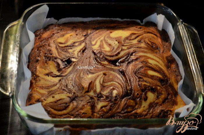Фото приготовление рецепта: Брауни со вкусом Амаретто и рикоттой шаг №5