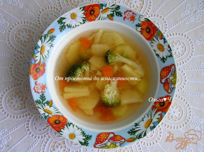 Фото приготовление рецепта: Овощной суп с брокколи шаг №5