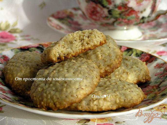 Фото приготовление рецепта: Кунжутное печенье шаг №7