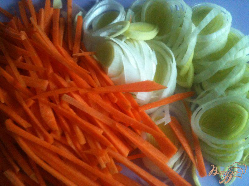 Фото приготовление рецепта: Овощной суп с картофельными галушками шаг №1