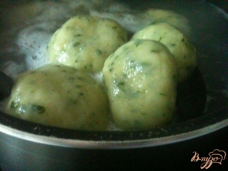 Фото приготовление рецепта: Овощной суп с картофельными галушками шаг №9