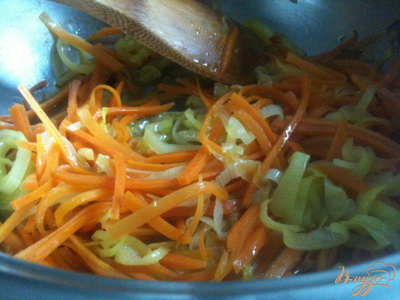 Фото приготовление рецепта: Овощной суп с картофельными галушками шаг №2