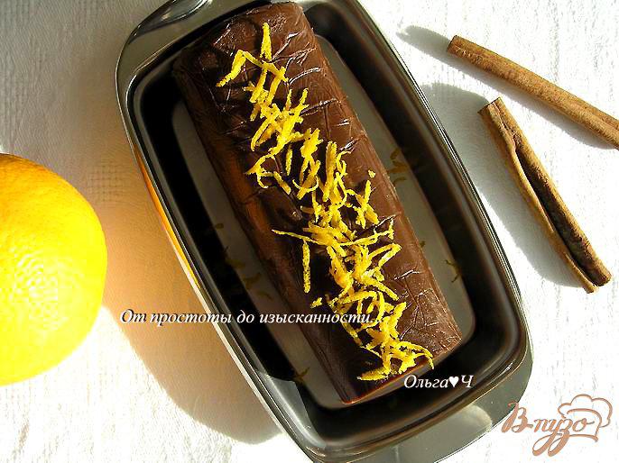 Фото приготовление рецепта: Шоколадное масло с корицей и апельсиновой цедрой шаг №4