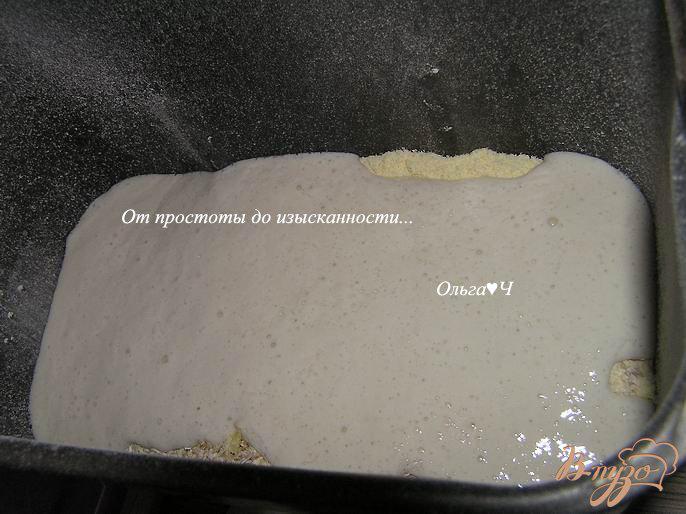 Фото приготовление рецепта: Ржано-кукурузный хлеб с овсяными хлопьями шаг №2