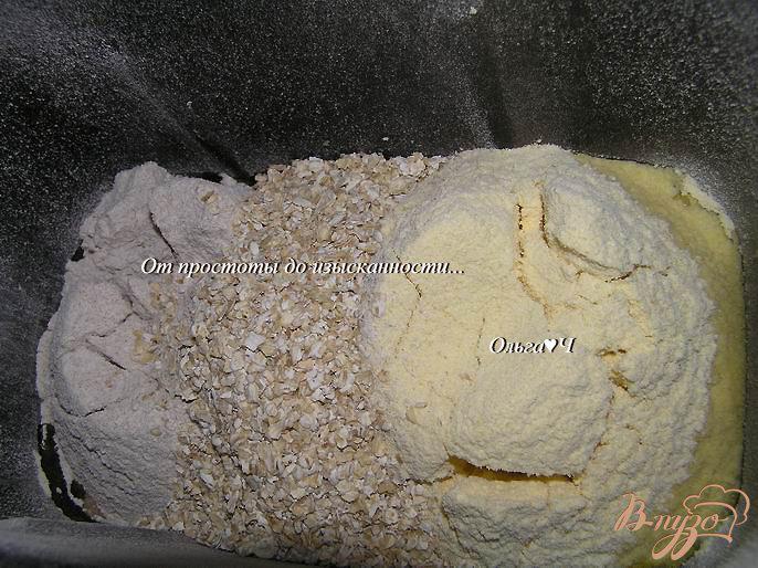 Фото приготовление рецепта: Ржано-кукурузный хлеб с овсяными хлопьями шаг №1