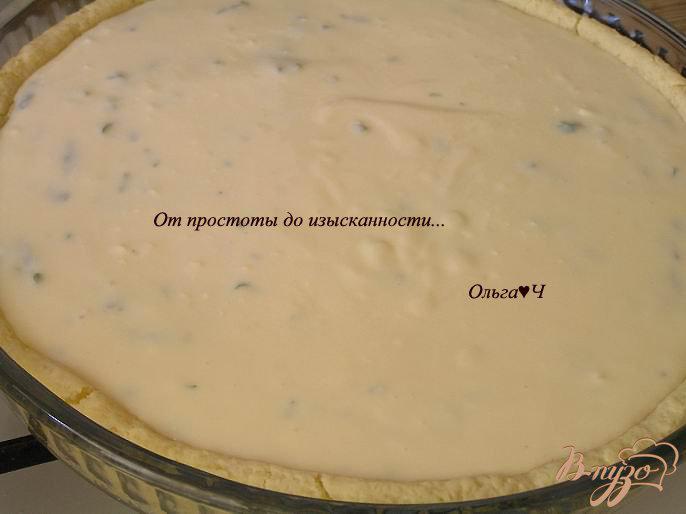 Фото приготовление рецепта: Творожный пирог с лимоном и мятой шаг №6