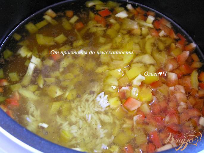 Фото приготовление рецепта: Индоутка с рисом и овощами (в мультиварке) шаг №3