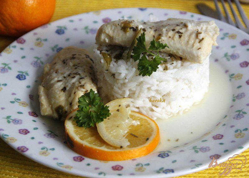 Фото приготовление рецепта: Рыба с цитрусовыми шаг №4