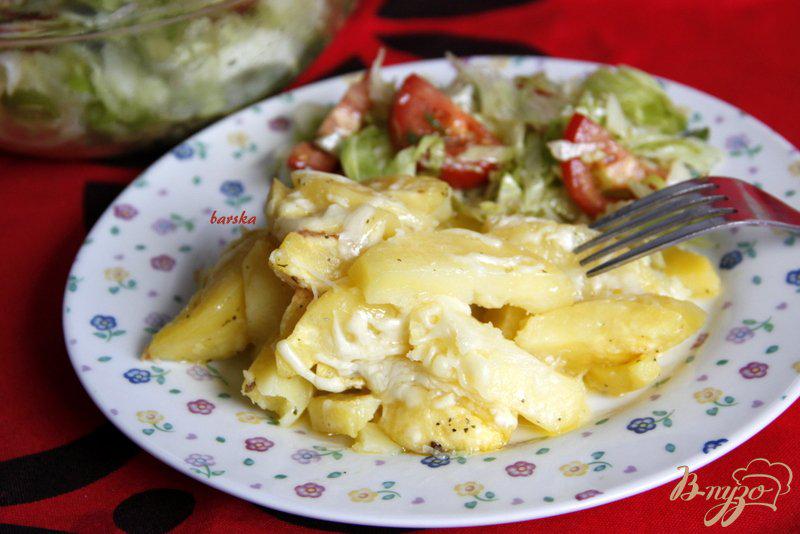 Фото приготовление рецепта: Картошка с сыром в микроволновке шаг №4