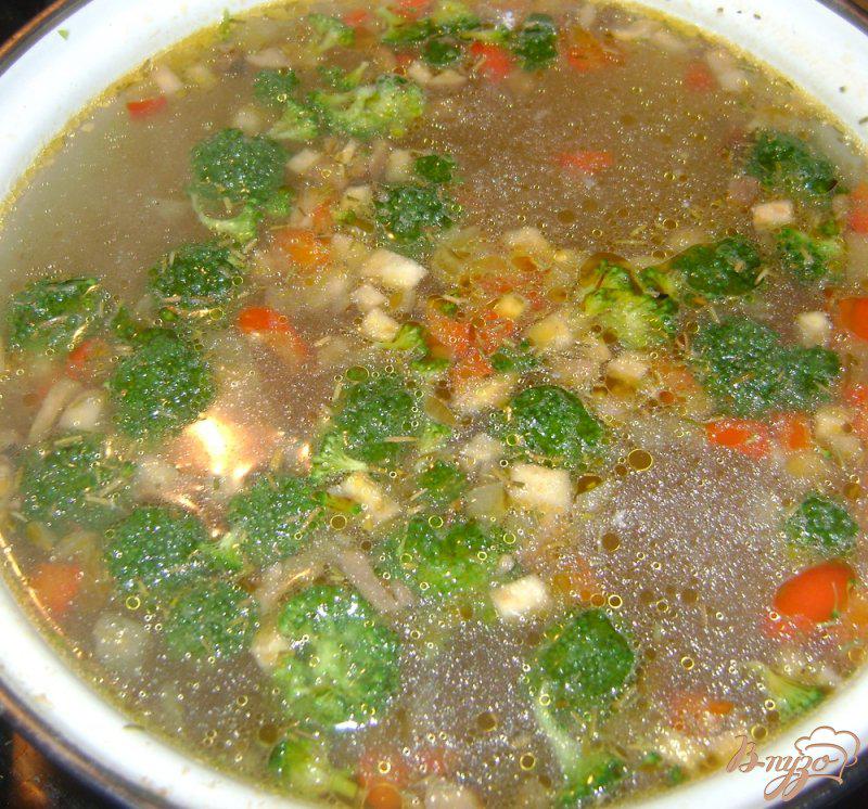 Фото приготовление рецепта: Суп с запеченными овощами шаг №5