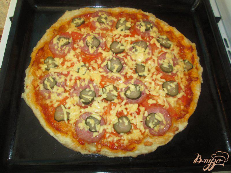 Фото приготовление рецепта: Пицца по-русски шаг №7