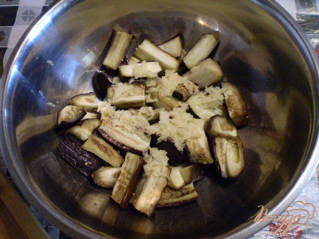 Фото приготовление рецепта: ﻿ Баклажаны с чесноком маринованые шаг №5